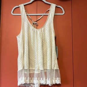 Cream knit tank